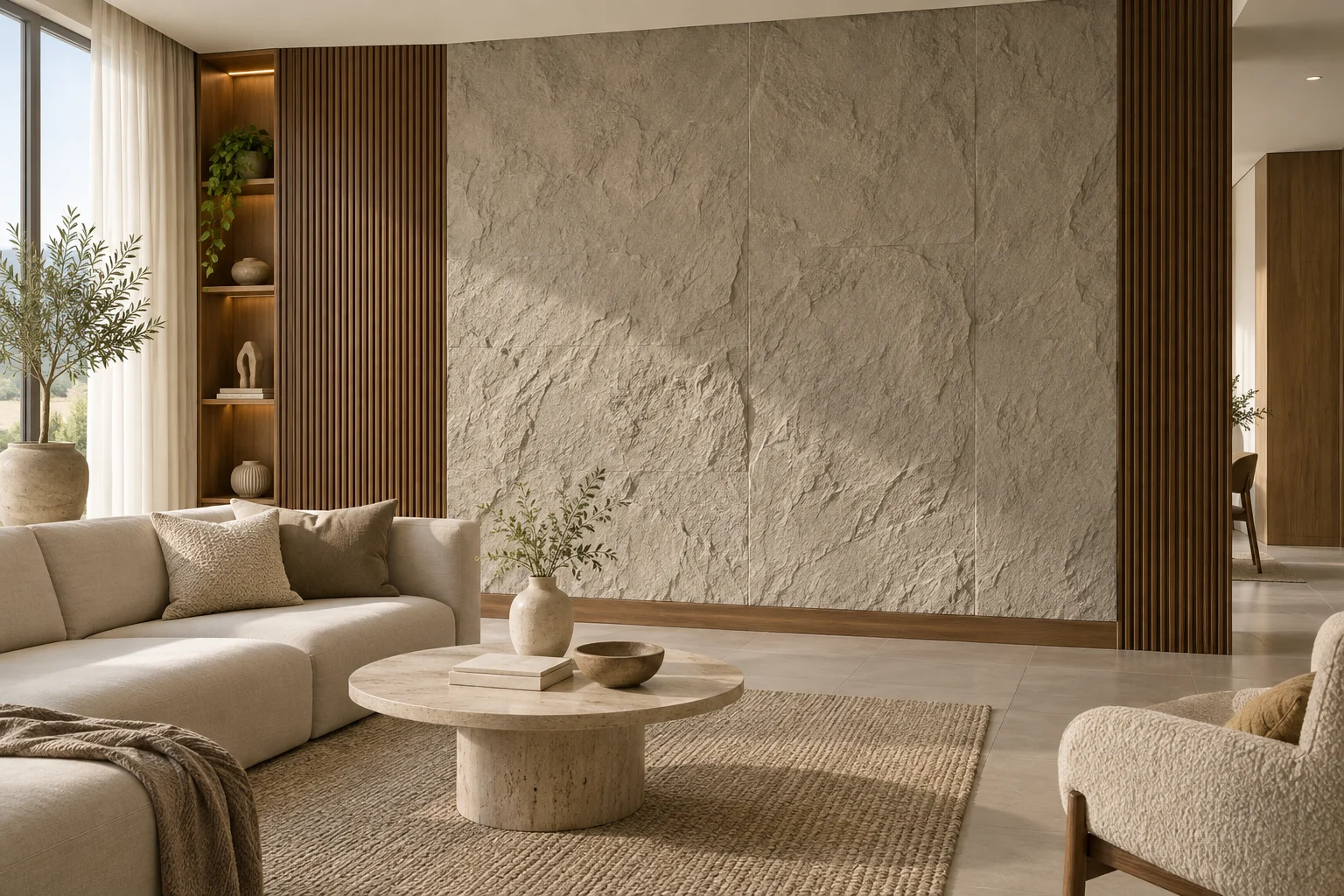 Feature walls & living spaces